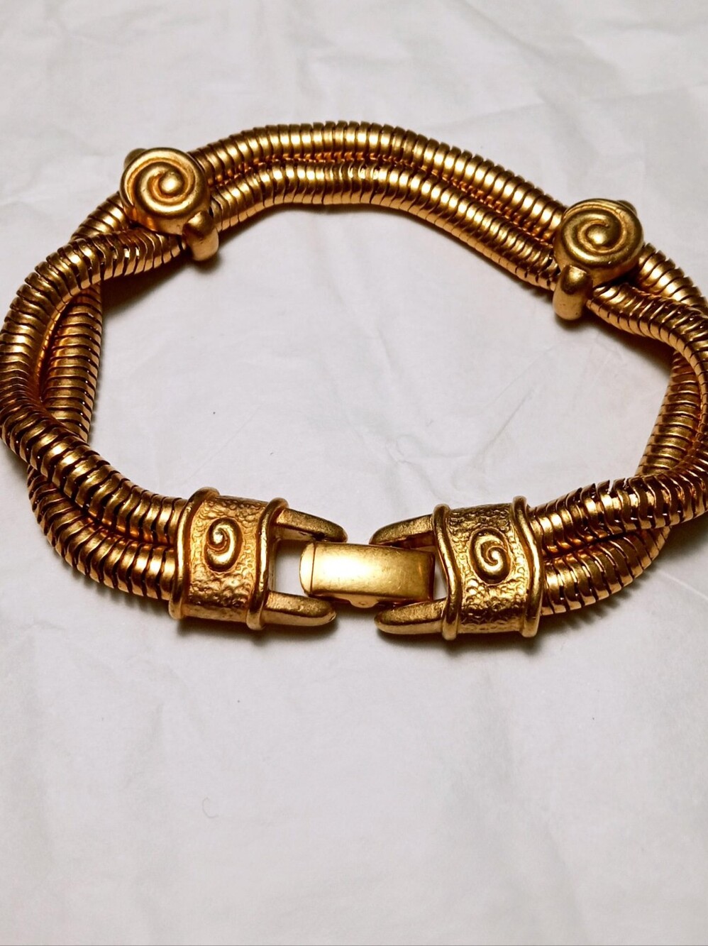 MCM Trifari Swirl Bracelet Signed